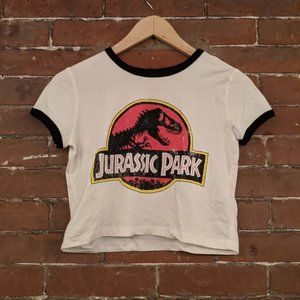 Jurassic Park Crop Top Graphic T-shirt